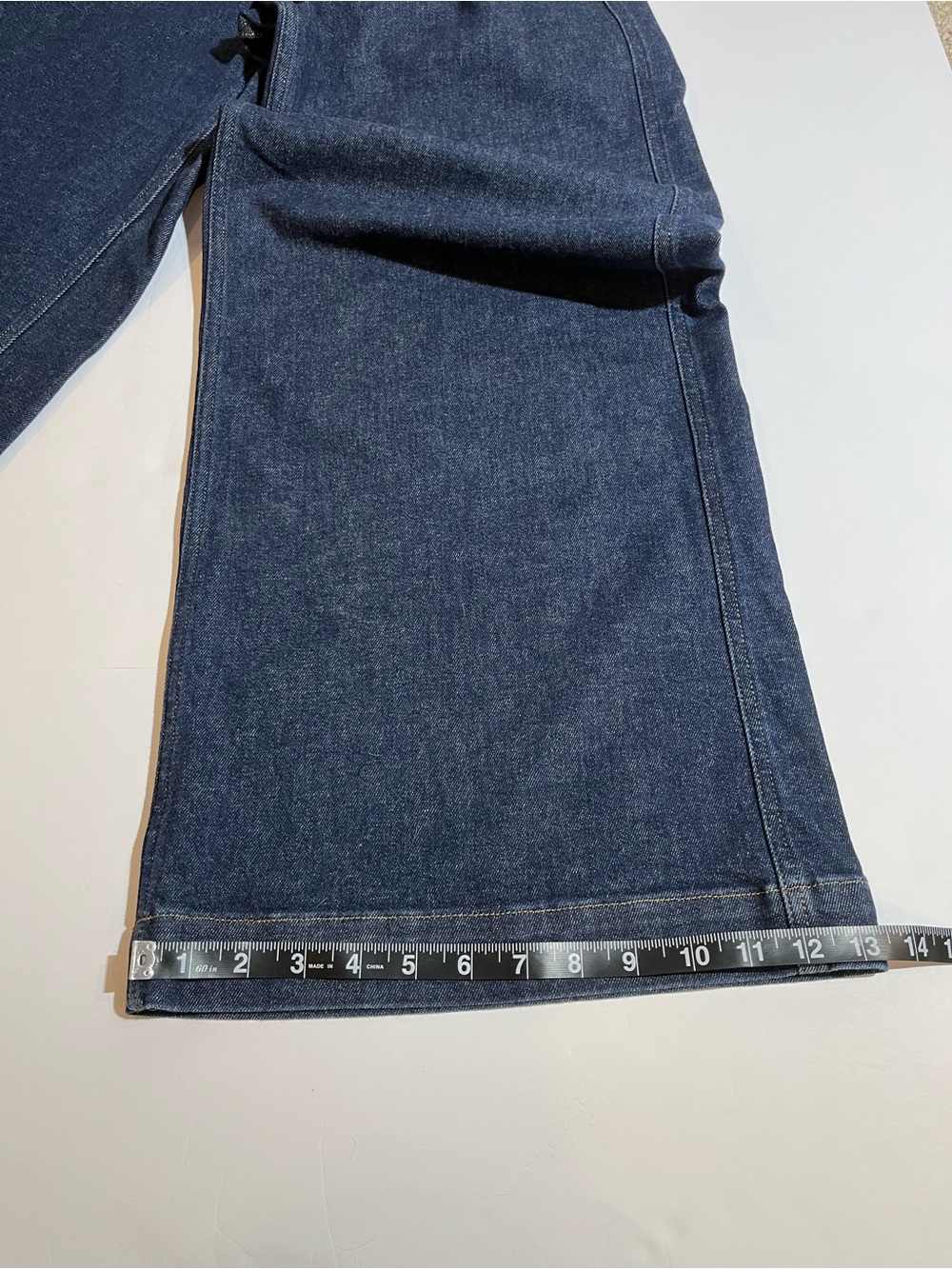 Spanx Wide Leg Jeans Women Large Indigo Dark Wash Pull On Stretch 20547R Boho - Picture 12 of 12